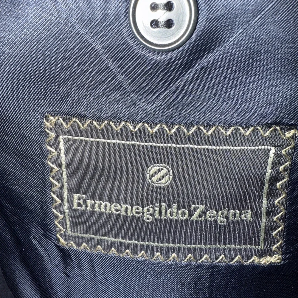 Ermenegildo Zegna Blazer Men's 56L 46L  Navy 3 Button Wool Academia  *READ